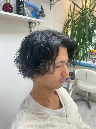 ミディアム 新籾 尚哉のヘアスタイル