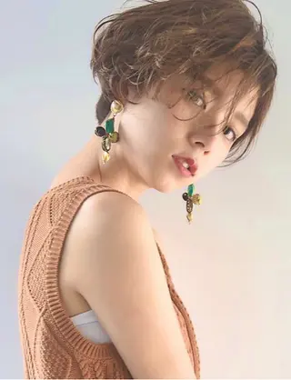 ショート カラー misa🫧ナチュラ ル縮毛矯正/髪質改善のヘアスタイル