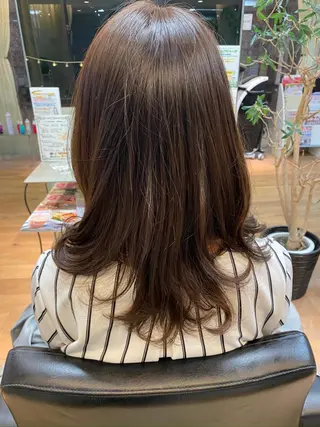 セミロング パーマ ショート・ウルフ✂︎ 安住有咲子のヘアスタイル