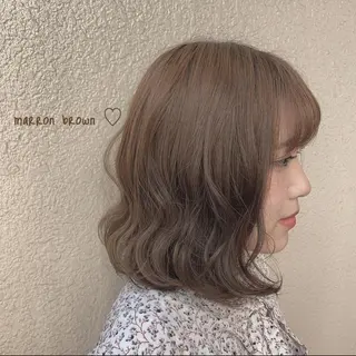 ミディアム カラー パーマ ヘアアレンジ メンズ キッズ ネイル マツエク・マツパ 新宿駅近♡友達とOK 🦋W -ワット -のヘアスタイル