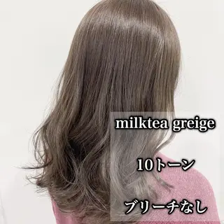セミロング カラー レイヤーカット 透明感カラーのヘアスタイル