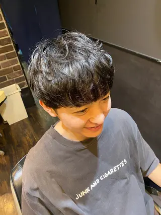 ショート パーマ メンズ 🌟夜から通える🌟 メンズ専門店長RENのヘアスタイル