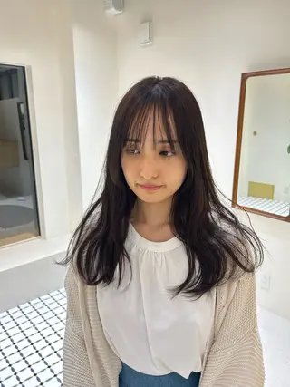 ロング 田中 樹奈のヘアスタイル