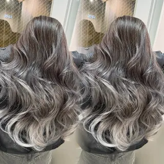 ロング バレイヤージュ ボブ🌈ナツヤのヘアスタイル