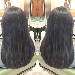 セミロング カラー 青木 茂樹⭐️ 透明感カラーのヘアスタイル