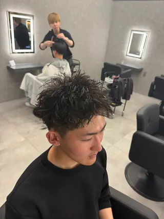 ショート カラー パーマ メンズ メンズ特化 👑YUTAのヘアスタイル