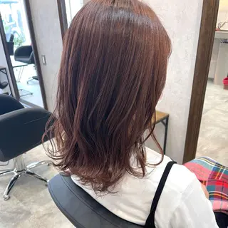セミロング カラー ヘアアレンジ 🌻あいり merci.🌻のヘアスタイル