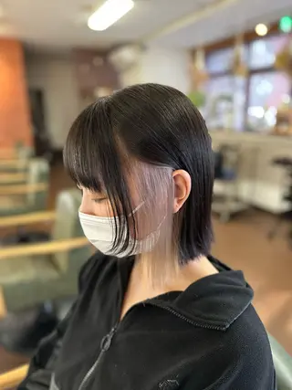 ショート カラー 💜推しインナー カラー/菊池柊真💜のヘアスタイル