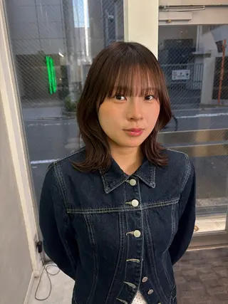 ミディアム 中田 渚のヘアスタイル