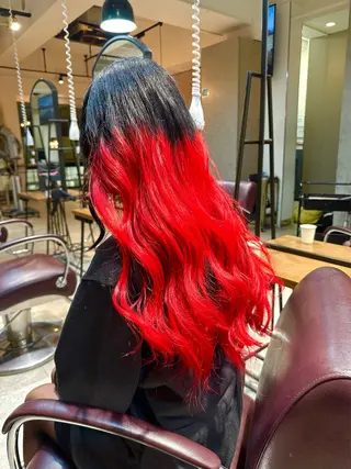 ロング カラー ヘアアレンジ 🌈インナーカラー ‘ショウマ’🌈のヘアスタイル