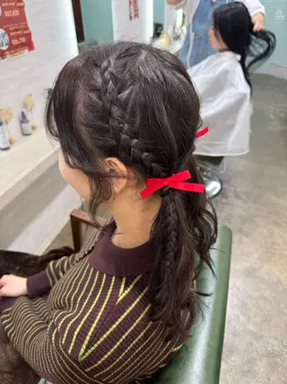ロング ヘアアレンジ 縮毛矯正/ /関内/あべももこのヘアスタイル