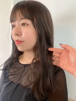セミロング カラー ichika/福岡 /透明感カラー🤎のヘアスタイル