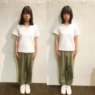 ミディアム 髪質改善縮毛矯正 専門店のヘアスタイル