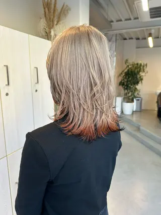 ミディアム カラー ハイトーン×似合わせ 🌱中川慎之介のヘアスタイル