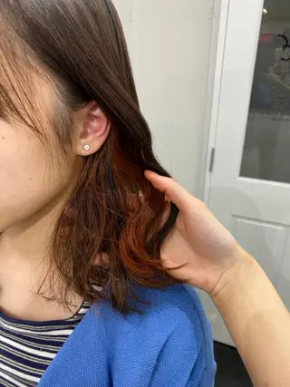 ミディアム 抜け感/ワンカラー/ 明大前/桑田のヘアスタイル