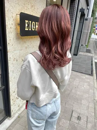 セミロング カラー ハイライトが 得意なニキです😊のヘアスタイル