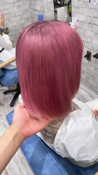 ミディアム カラー 🧸赤み消し🐾 ラベンダ/ミルクティのヘアスタイル