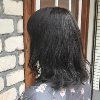 セミロング カラー パーマ emme エミィ/立川のヘアスタイル