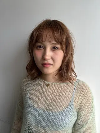 ミディアム 伊藤ほのか/パーマ /酸性ストレートのヘアスタイル