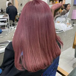 セミロング カラー Lull1人美容室 バレイヤージュのヘアスタイル