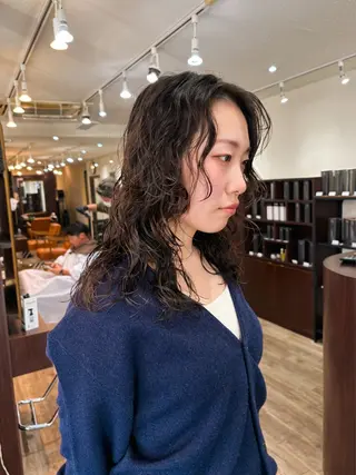 ロング パーマ レイヤー/パーマ /縮毛/ 宮本 泰周のヘアスタイル