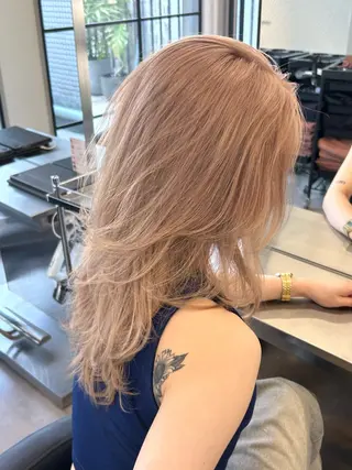 ロング 似合わせカラー ブリーチ/店長レンのヘアスタイル