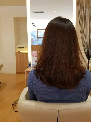 セミロング カラー 髪質改善/ハイライト 小林秀樹のヘアスタイル