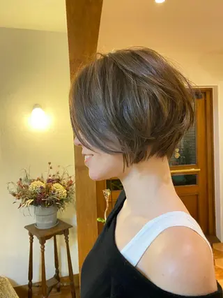 ショート パーマ かつやま めいのヘアスタイル