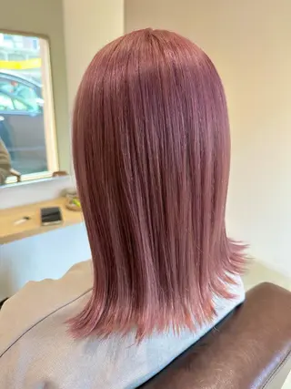 セミロング カラー ヘアアレンジ Design Color🐰アユミのヘアスタイル