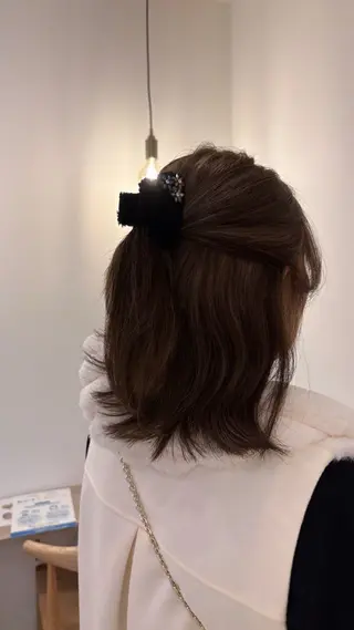ミディアム カラー ルプラボウ すぎやまみほのヘアスタイル