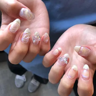 ロング カラー ヘアアレンジ キッズ ネイル マツエク・マツパ 福田 加奈のネイルデザイン