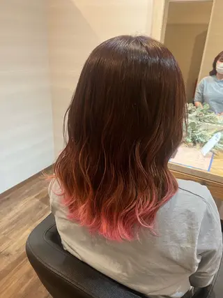 セミロング カラー ヘアアレンジ 【髪質改善都賀】 chisatan🍊のヘアスタイル