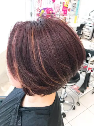 ショート カラー クロスパーマ松永裕久 似合わせカットのヘアスタイル