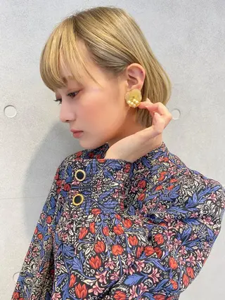 ショート カラー 透明感カラーブリーチ 🌼シゲモトアヤ🌼のヘアスタイル