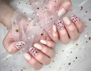 ネイル I-nailロング /ワンホン/キラキラのネイルデザイン