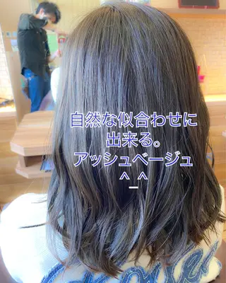セミロング カラー ブレス渡辺 康介のヘアスタイル