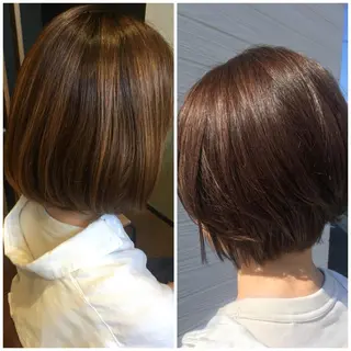ショート ビヨウシツトリコ よねたにみなのヘアスタイル