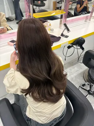 ロング カラー ベージュ×レイヤー 🤎横浜/miu🤎のヘアスタイル