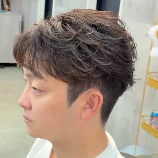 ミディアム パーマ ヘアアレンジ メンズ MENIN メンズ サロン　望月　涼太のヘアスタイル