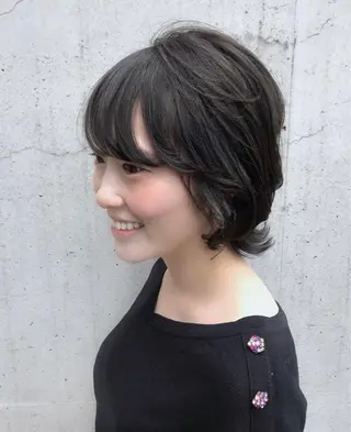 ショート パーマ ショートヘア / 星野菜月のヘアスタイル