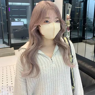 ロング カラー ハッシュカット/ハイ トーン/MANAMIのヘアスタイル