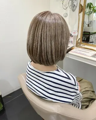ミディアム カラー ＡＳＨ大宮/ブリーチ 髪質改善/カラーのヘアスタイル