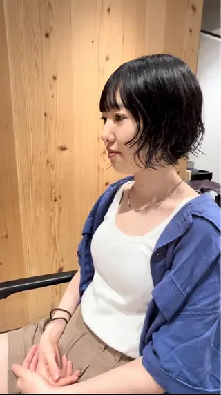 ショート カラー スキバサミを使わない カット🌼唯🌼のヘアスタイル