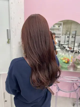 セミロング カラー 今園 桃愛のヘアスタイル