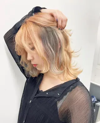 ミディアム カラー 🦄インナーカラー 🦄貫井彩花のヘアスタイル