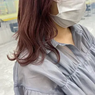 セミロング カラー ヘアアレンジ mai🍑暖色カラー /レイヤー💖のヘアスタイル