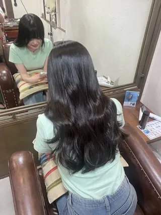 ロング rena/レイヤー /顔まわりのヘアスタイル