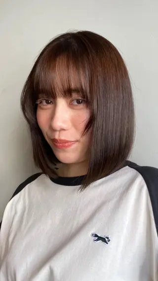 ミディアム カラー ヘアアレンジ マツエク・マツパ アイブロウ shoji༄ mikuのヘアスタイル