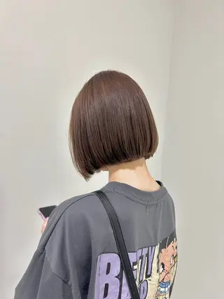 ショート カラー 👔ボブ﹨髪質改善 ストレート🩳ももかのヘアスタイル