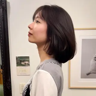 ショート カラー yu-ri🩷 韓国ヘアのヘアスタイル